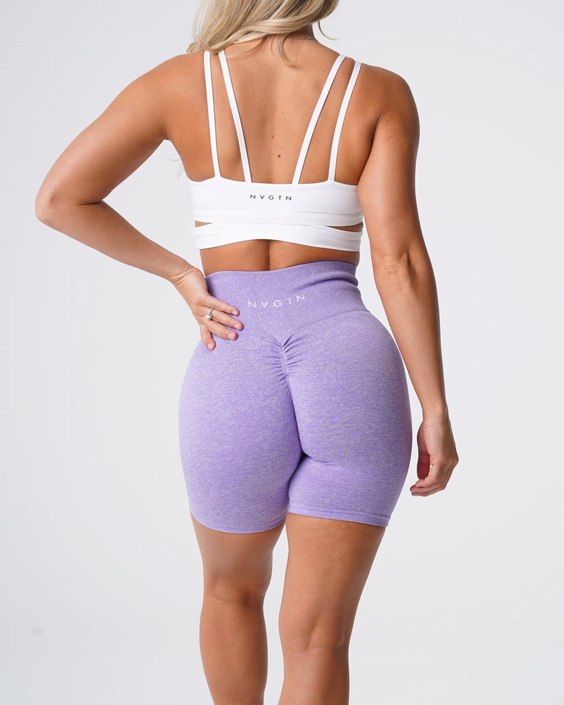 NVGTN Scrunch Seamless Shorts Lilac  Shorts Femme | ZVK-8722507