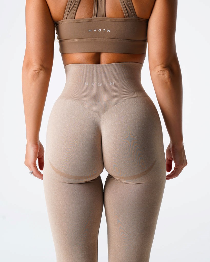 NVGTN Contour Seamless Leggings Beige  Leggings Femme | RNP-5321953