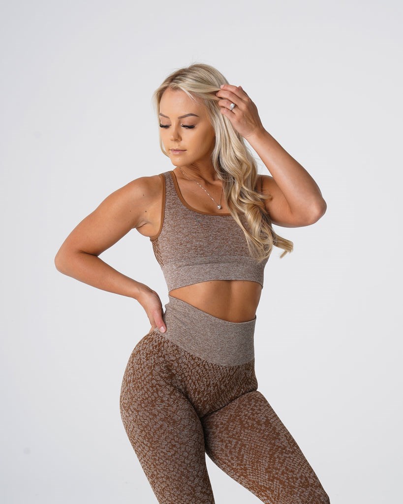 NVGTN Snakeskin Eclipse Seamless Bra Mocha  Hauts Femme | RCD-3315332