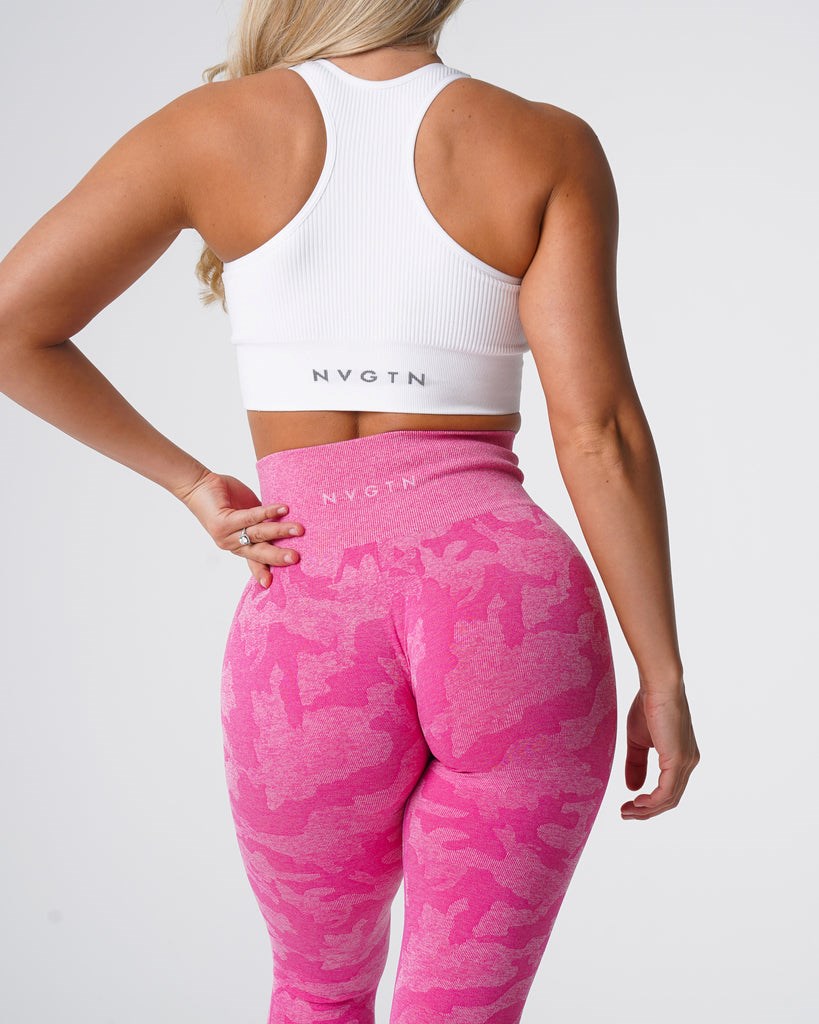 NVGTN Camo Seamless Leggings Rose  Leggings Femme | FRL-9126731