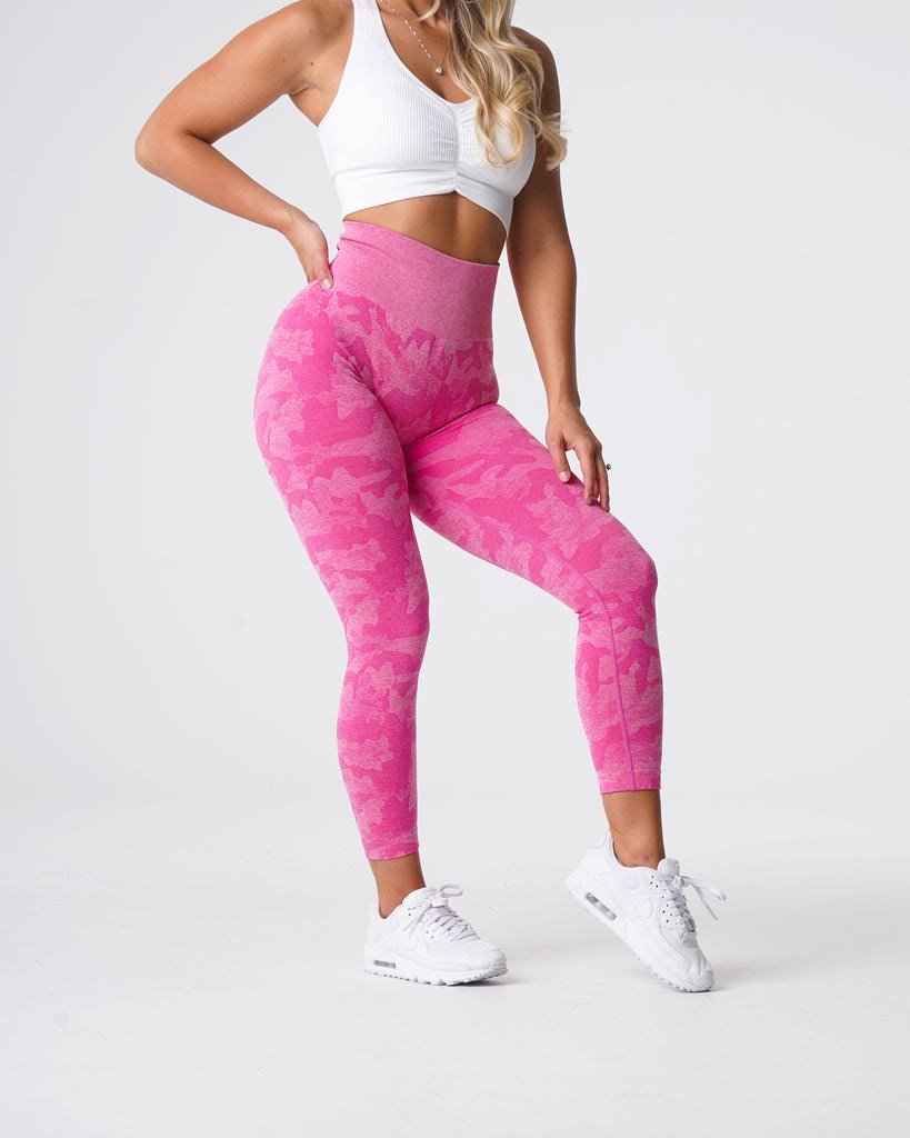 NVGTN Camo Seamless Leggings Rose  Leggings Femme | FRL-9126731