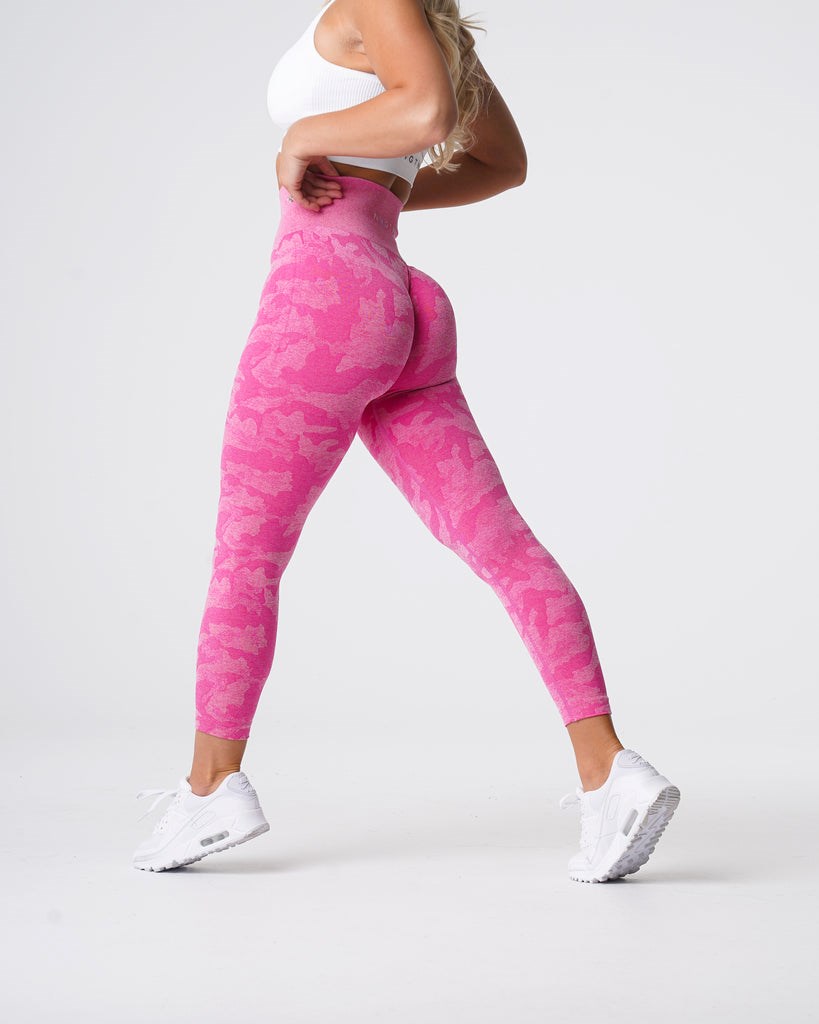 NVGTN Camo Seamless Leggings Rose  Leggings Femme | FRL-9126731