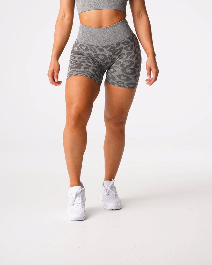 NVGTN Leopard Seamless Shorts Kaki Vert  Shorts Femme | CVV-4679639