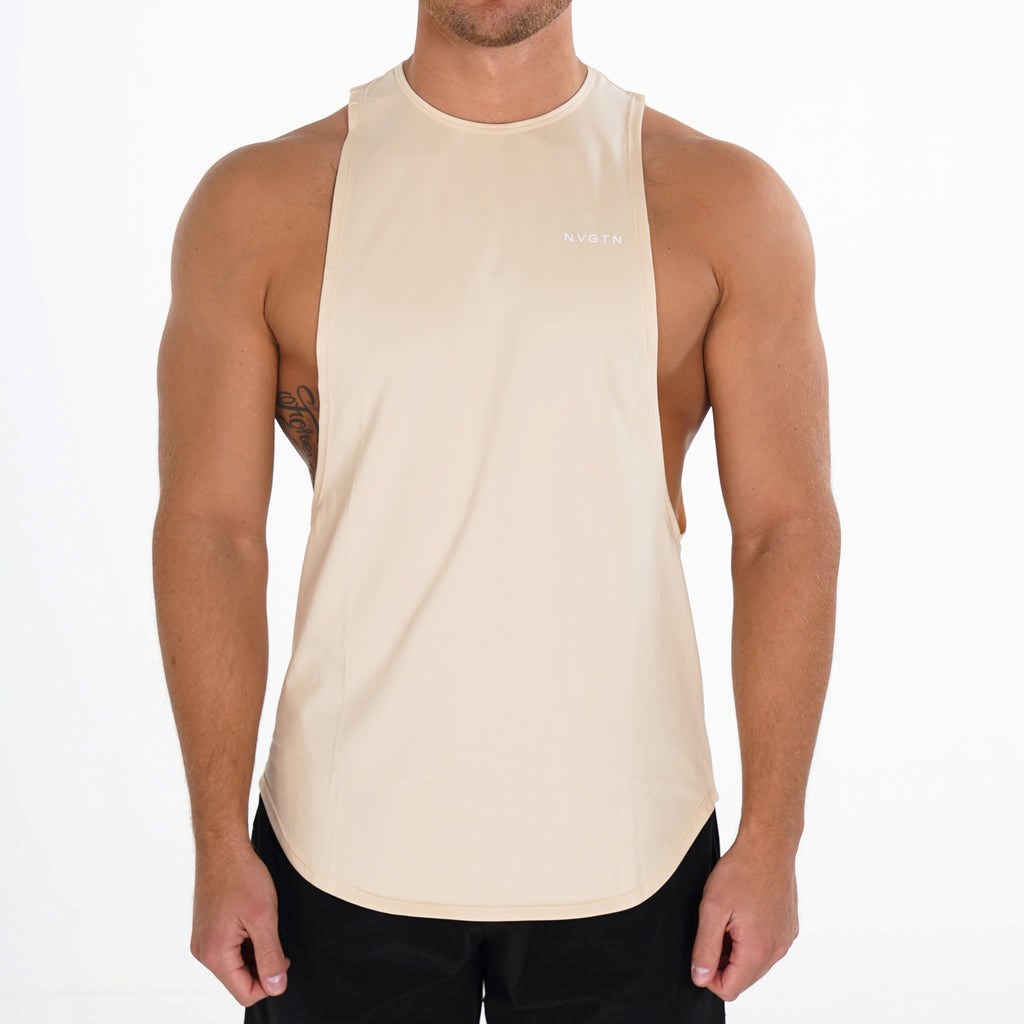 NVGTN Pulse Edge Tank Beige  Debardeur Homme | HWZ-3259339