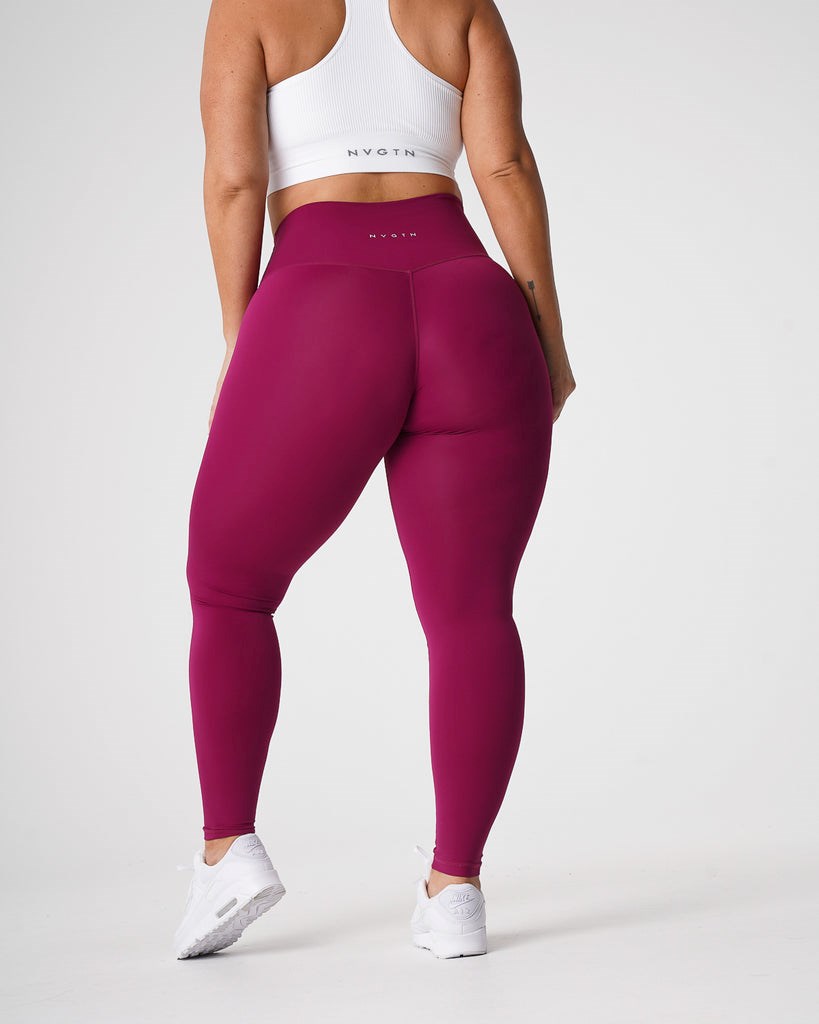 NVGTN Signature 2.0 Leggings Berry  Leggings Femme | UUA-2202870