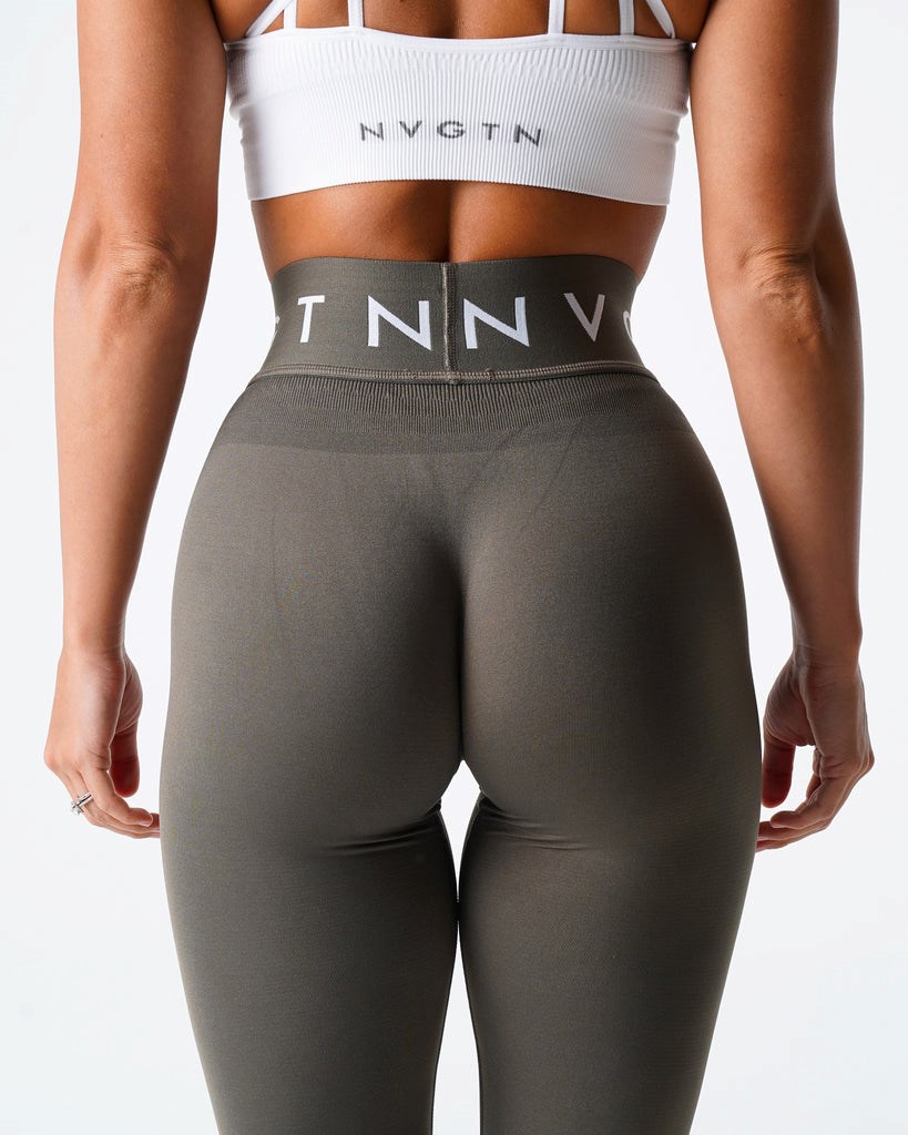 NVGTN Sport Seamless Leggings Vert Olive  Leggings Femme | XEC-7109493