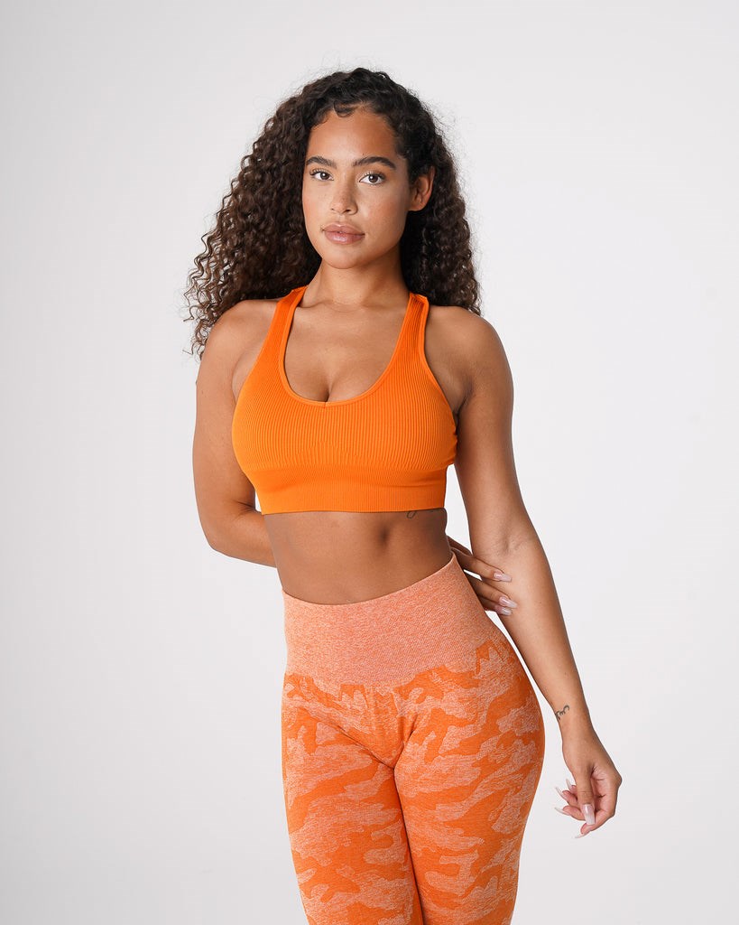 NVGTN Galaxy Nervuré Seamless Bra Orange  Soutien Gorge Sport Femme | BTX-3187349