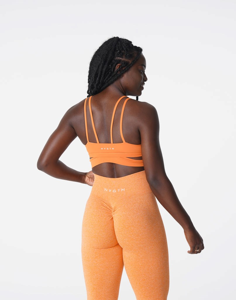 NVGTN Revolve Bra Orange  Soutien Gorge Sport Femme | PZV-2238213