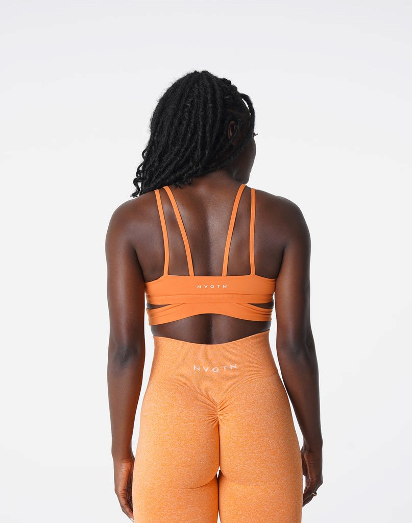 NVGTN Revolve Bra Orange  Soutien Gorge Sport Femme | PZV-2238213