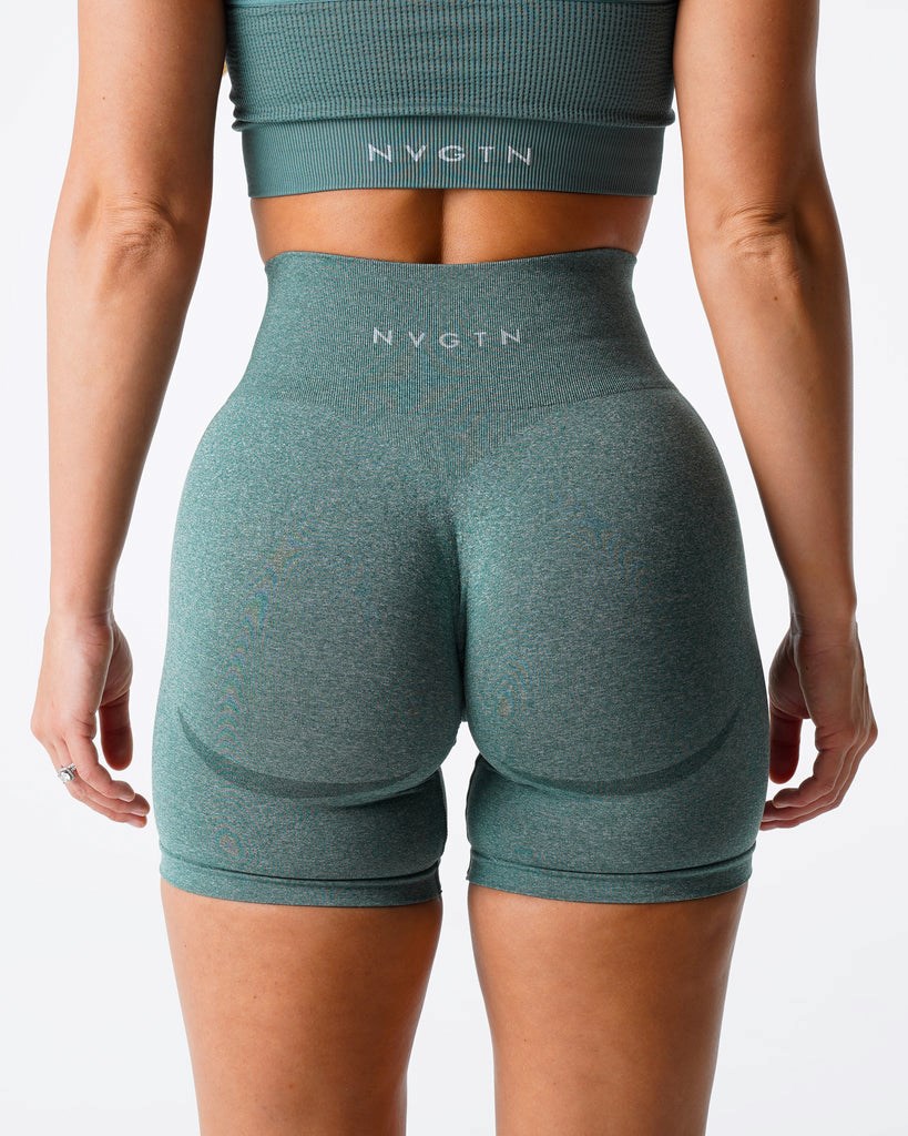 NVGTN Contour Seamless Shorts Vert  Shorts Femme | IZN-7330682