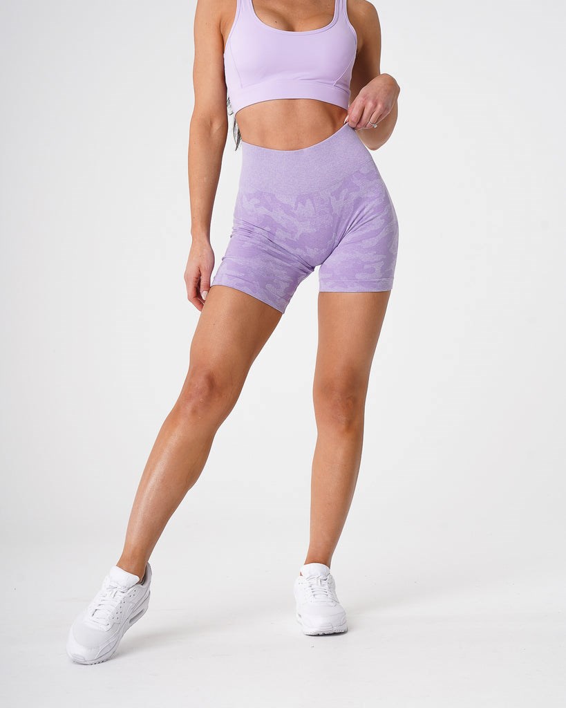 NVGTN Camo Seamless Shorts Lilac  Shorts Femme | SHK-7371235