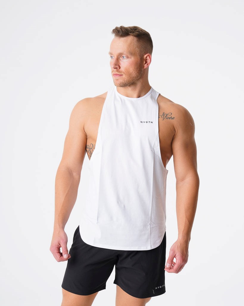 NVGTN Pulse Edge Tank Blanche  Debardeur Homme | ALL-9587237