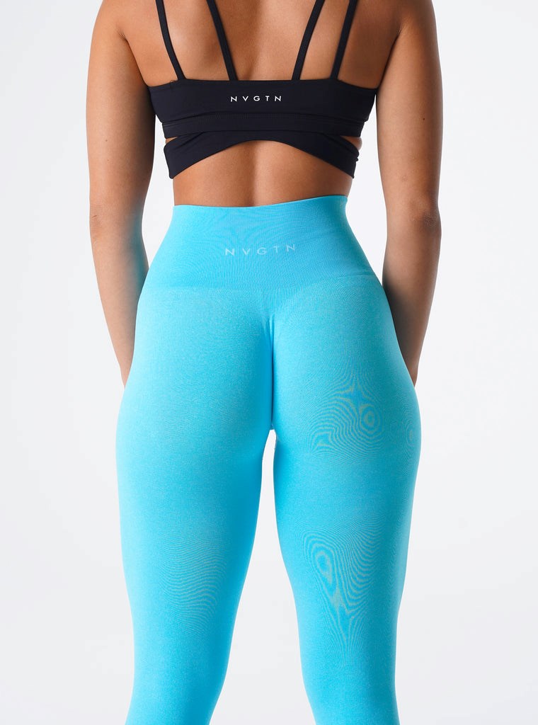 NVGTN NV Seamless Leggings Aqua  Leggings Femme | PZP-3876985