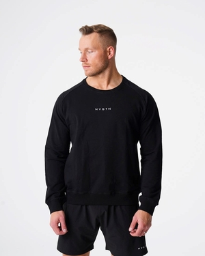 NVGTN Crew Neck Sweatshirt Noir  Sweatshirt Homme | ZOF-0510076