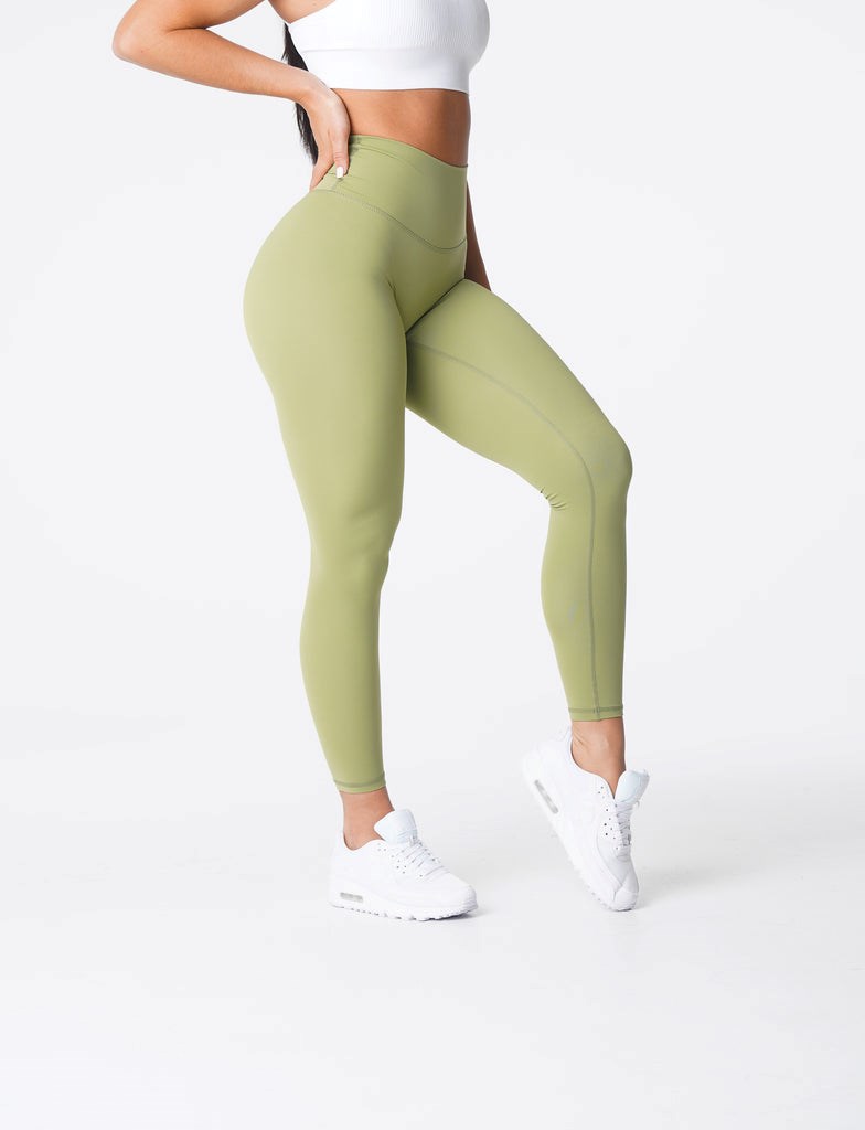 NVGTN Signature 2.0 Leggings Vert Olive  Leggings Femme | WYN-4443794