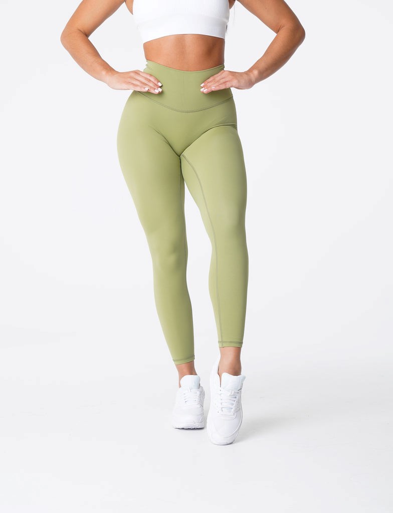 NVGTN Signature 2.0 Leggings Vert Olive  Leggings Femme | WYN-4443794