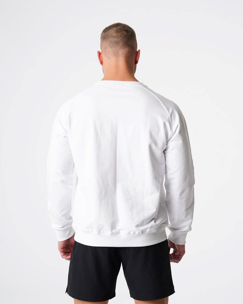 NVGTN Crew Neck Sweatshirt Blanche  Sweatshirt Homme | EHE-8610034