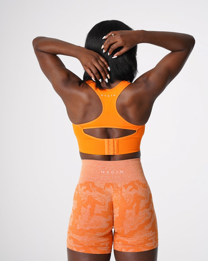 NVGTN Ignite Seamless Bra Tangerine  Soutien Gorge Sport Femme | ICD-7791007