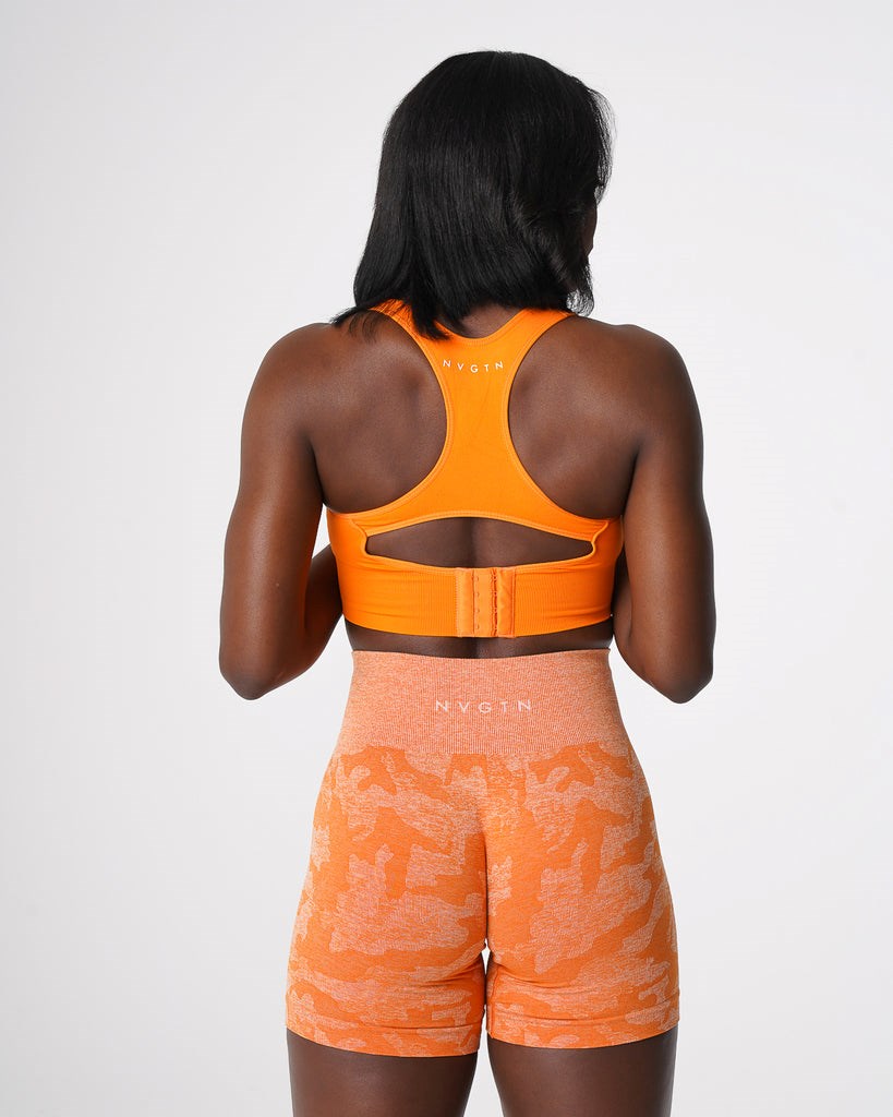 NVGTN Ignite Seamless Bra Tangerine  Soutien Gorge Sport Femme | ICD-7791007