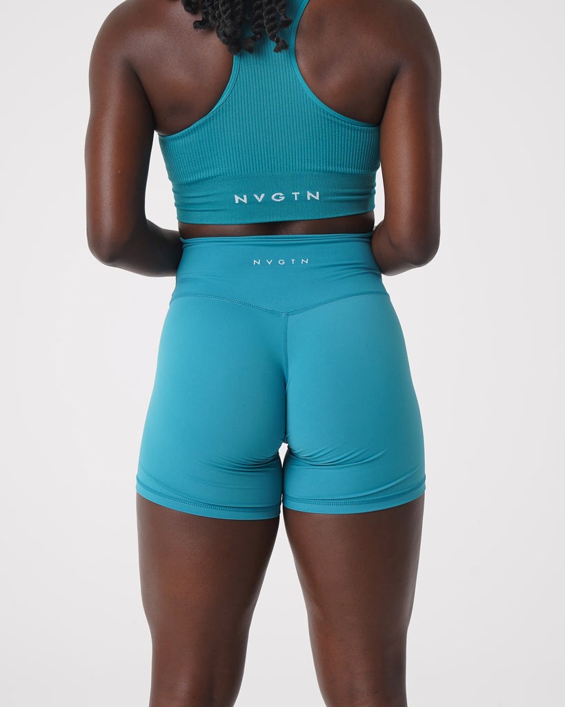 NVGTN Signature 2.0 Shorts Teal  Shorts Femme | ECI-3188280