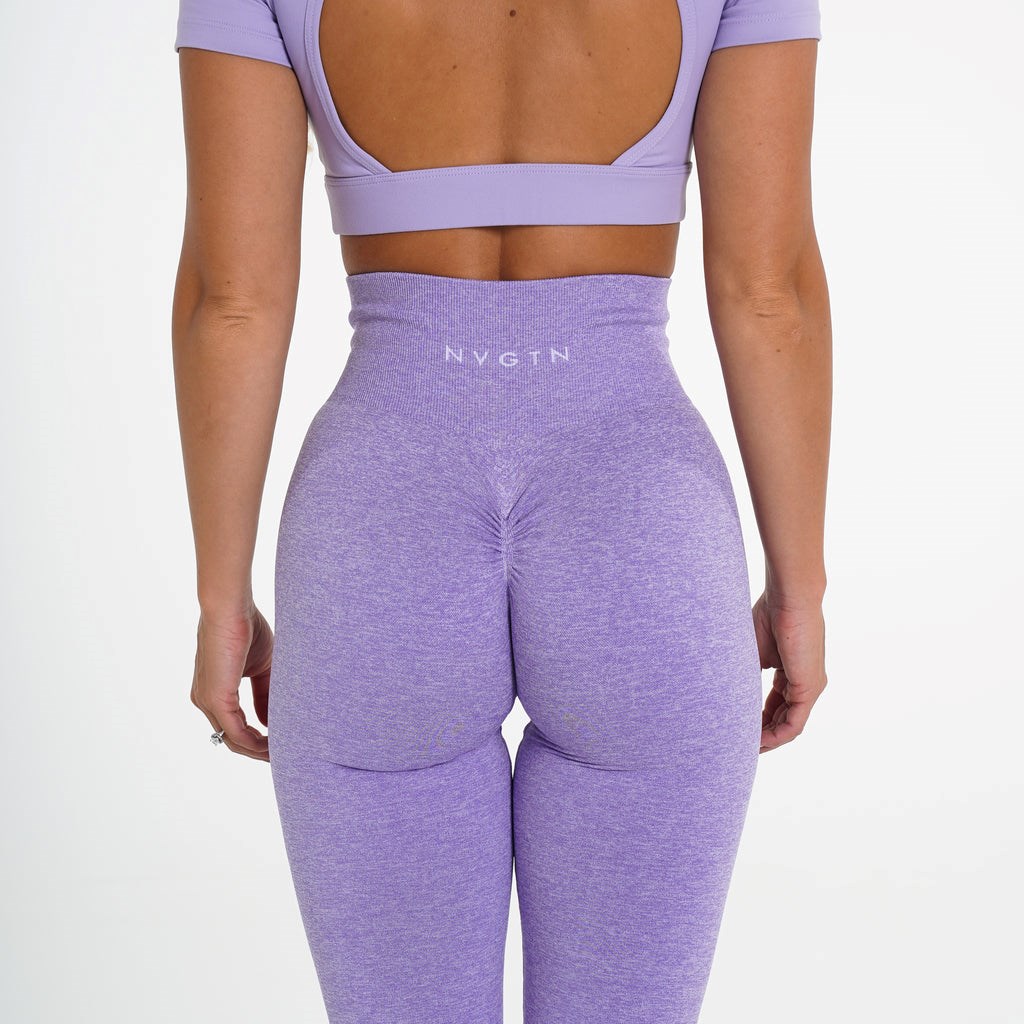 NVGTN Scrunch Seamless Leggings Lilac  Leggings Femme | RLQ-4403373