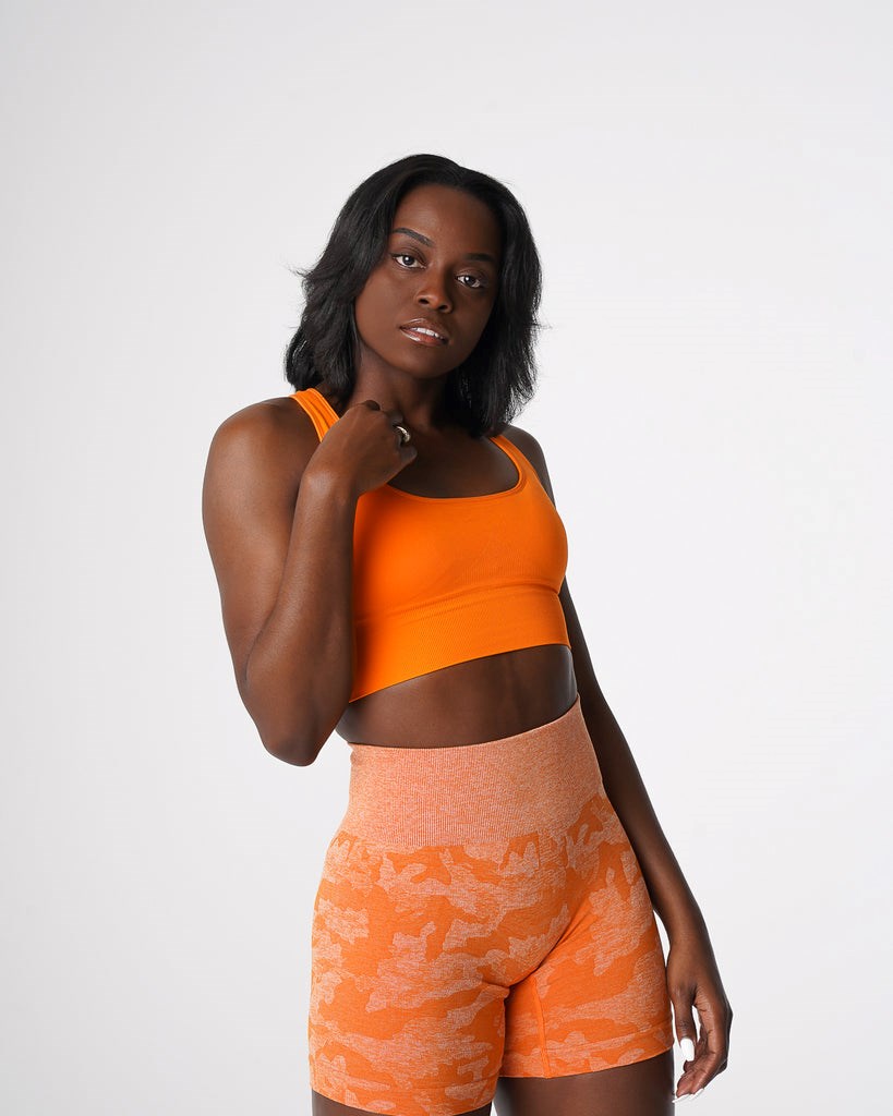 NVGTN Ignite Seamless Bra Tangerine  Soutien Gorge Sport Femme | ICD-7791007