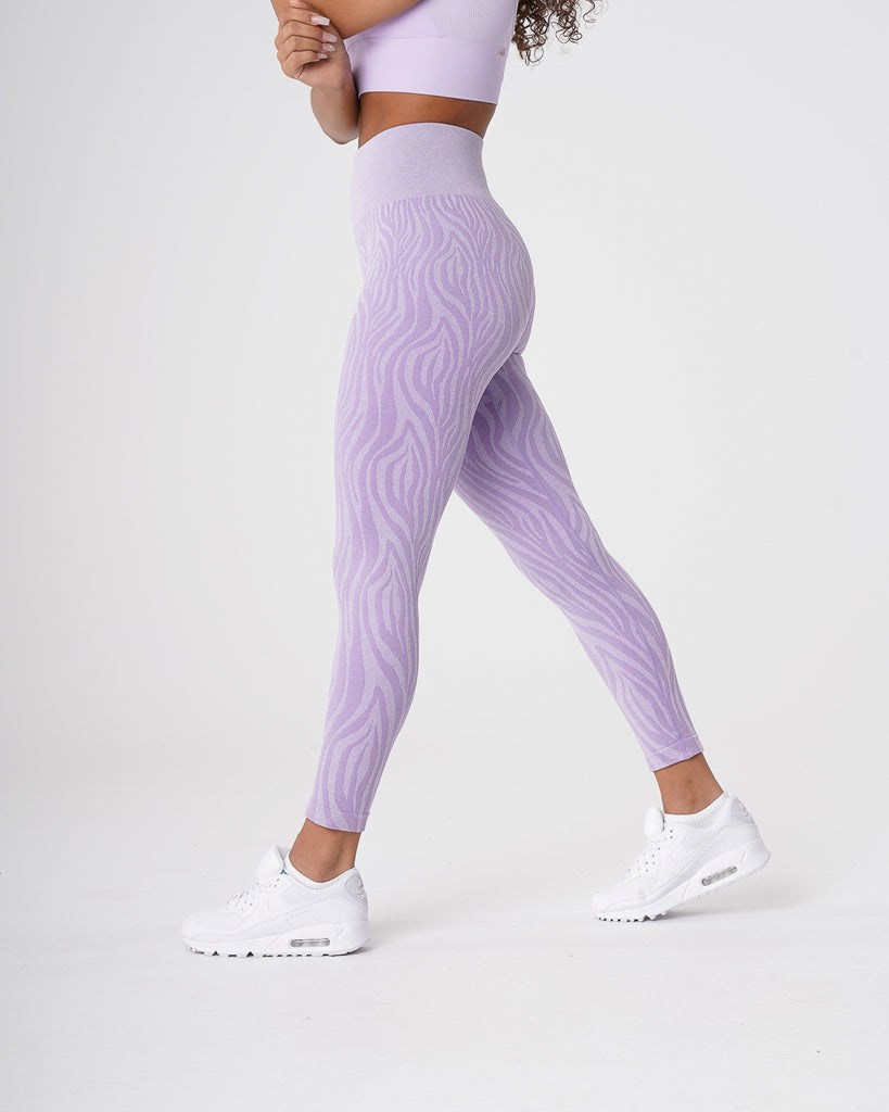 NVGTN Zebra Seamless Leggings Lilac  Leggings Femme | ELN-6244977