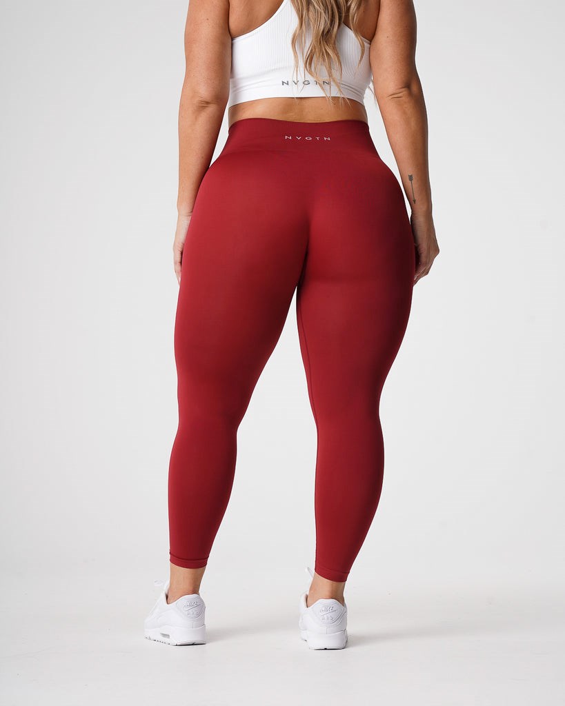 NVGTN Solid Seamless Leggings Carmine  Leggings Femme | DWU-2244142