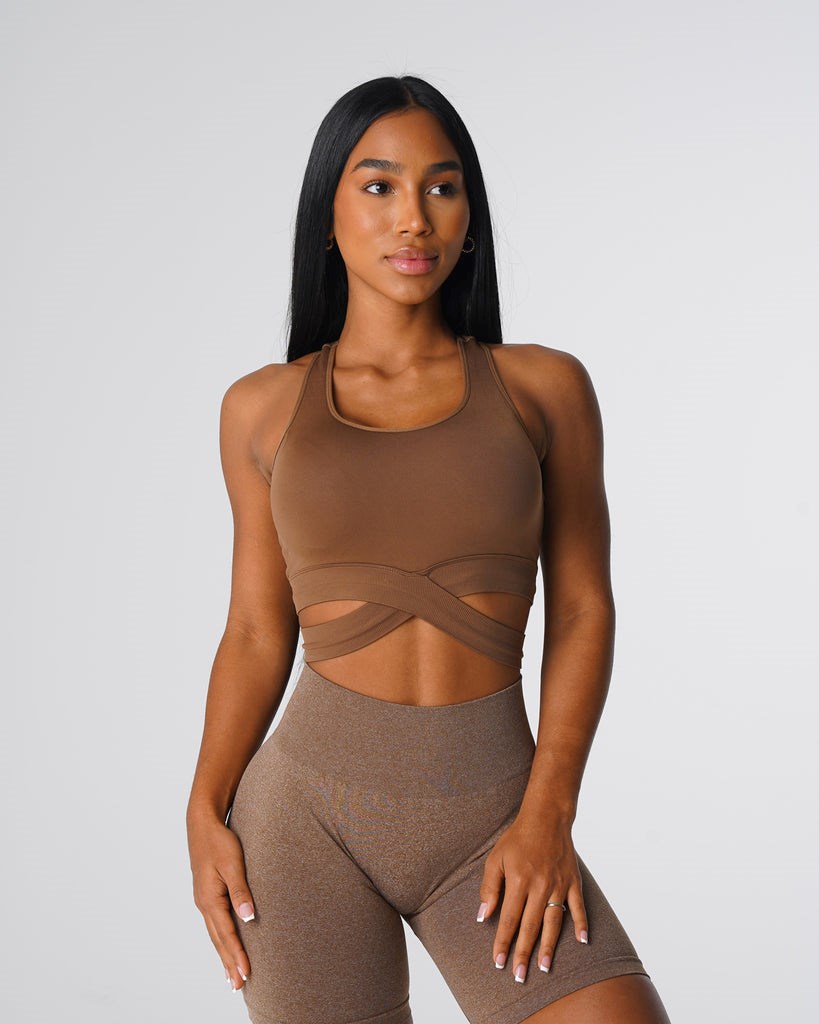 NVGTN Sculpt Seamless Bra Top Mocha  Soutien Gorge Sport Femme | RSK-0536189