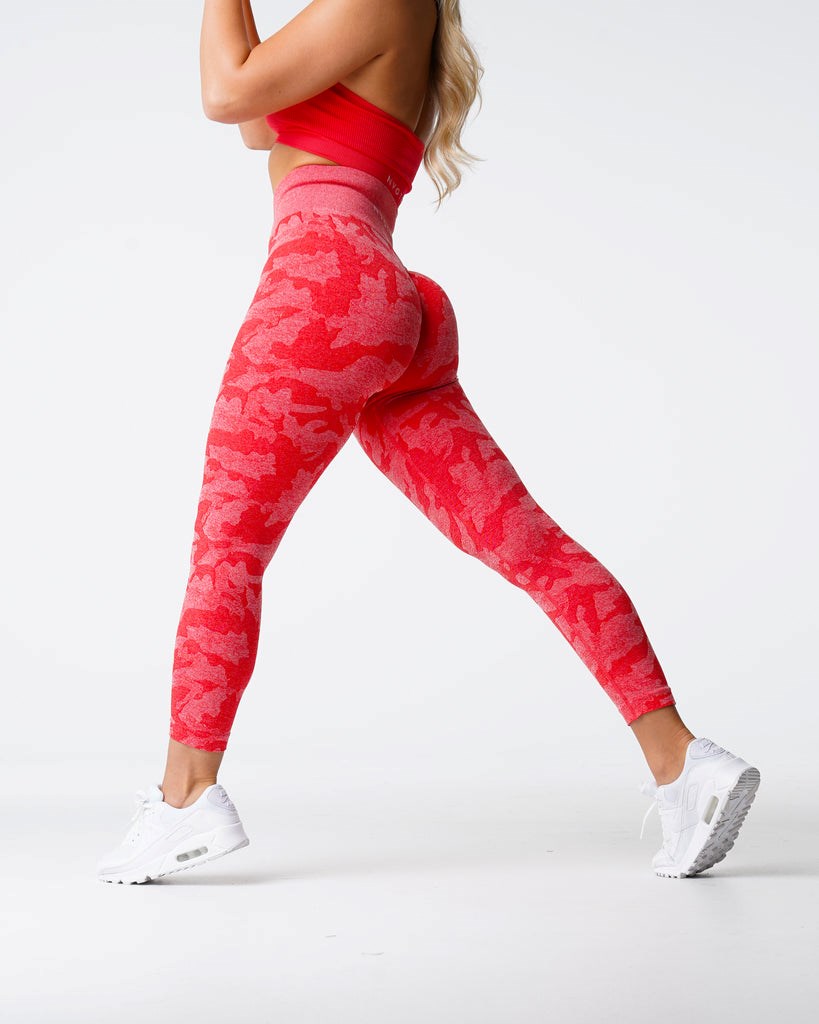 NVGTN Camo Seamless Leggings Candy Apple  Leggings Femme | DXI-5926872