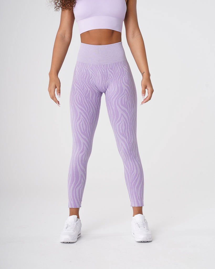 NVGTN Zebra Seamless Leggings Lilac  Leggings Femme | ELN-6244977