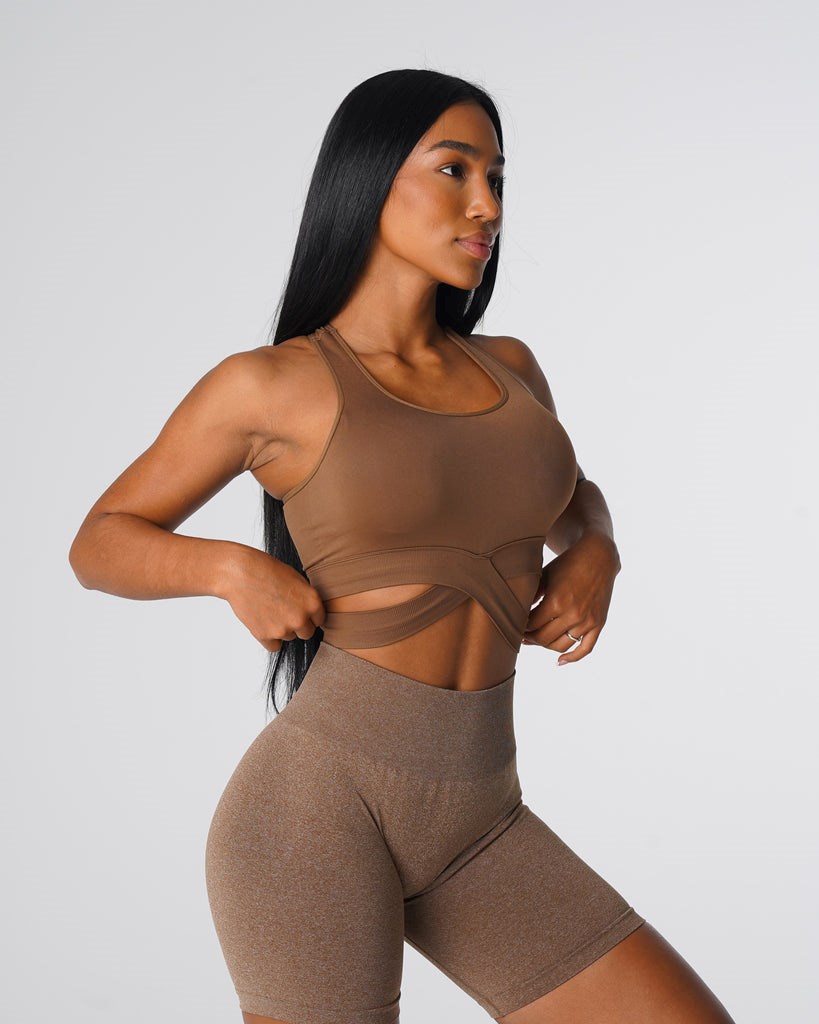 NVGTN Sculpt Seamless Bra Top Mocha  Soutien Gorge Sport Femme | RSK-0536189