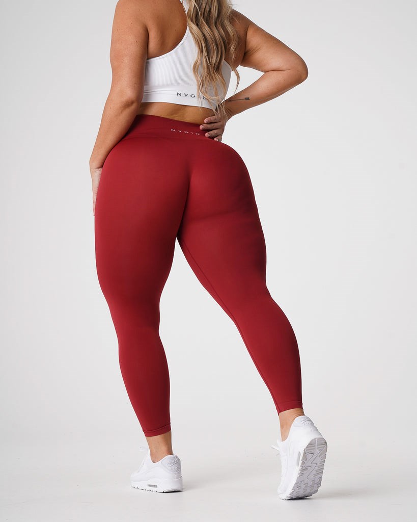 NVGTN Solid Seamless Leggings Carmine  Leggings Femme | DWU-2244142