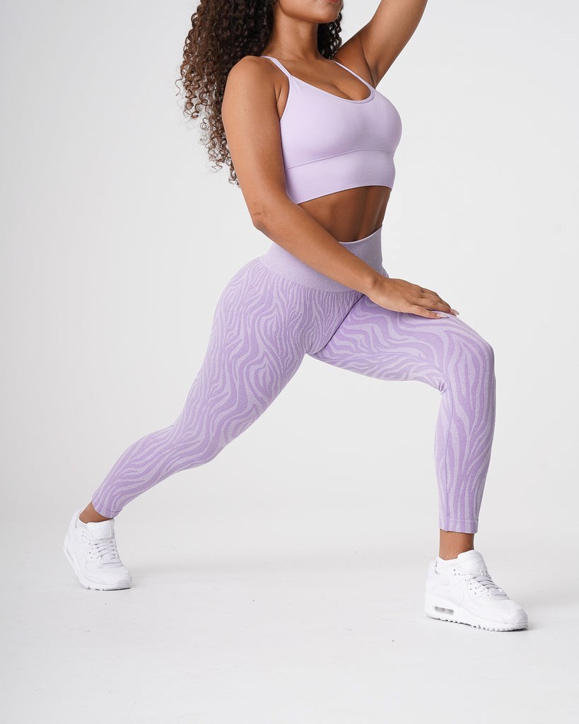 NVGTN Zebra Seamless Leggings Lilac  Leggings Femme | ELN-6244977