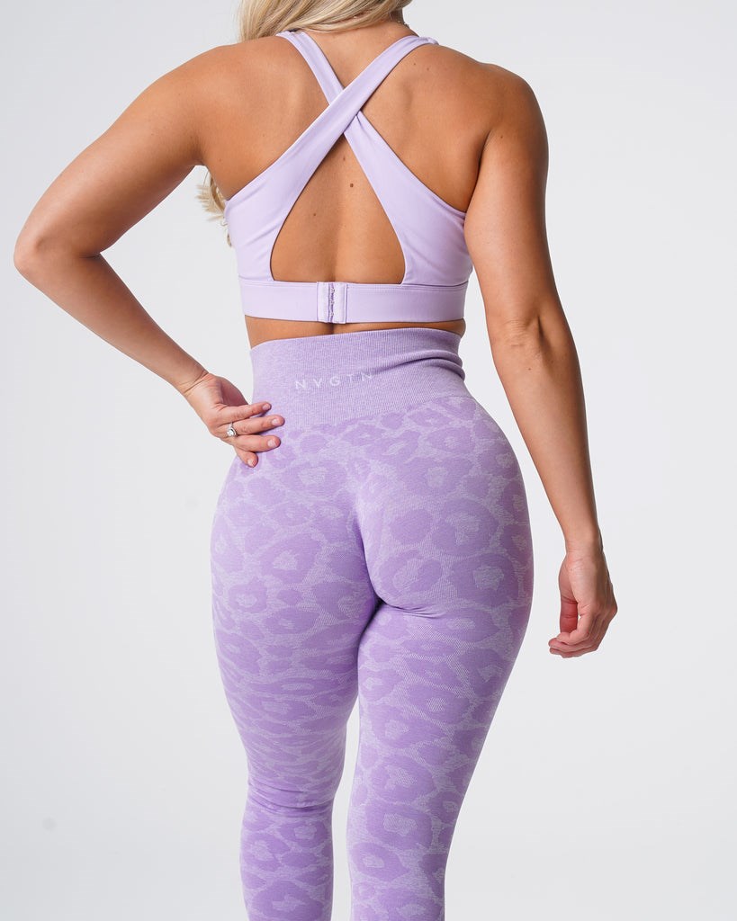 NVGTN Leopard Seamless Leggings Lilac  Leggings Femme | VMM-6115524