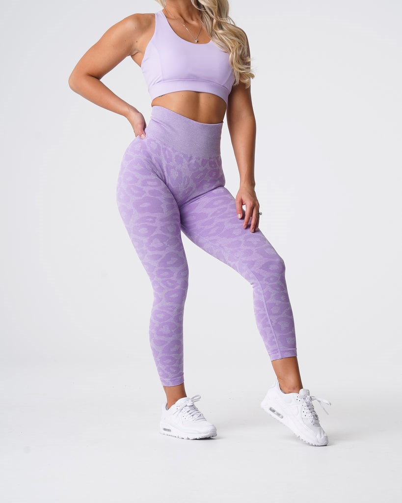 NVGTN Leopard Seamless Leggings Lilac  Leggings Femme | VMM-6115524