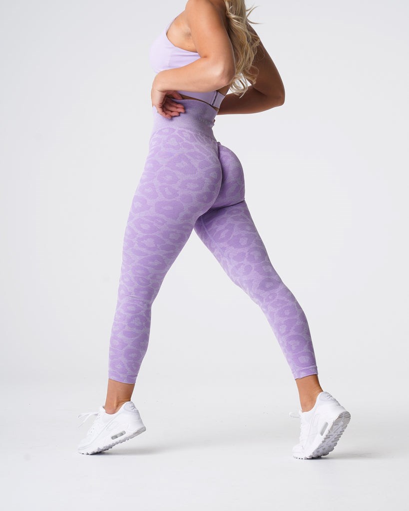 NVGTN Leopard Seamless Leggings Lilac  Leggings Femme | VMM-6115524