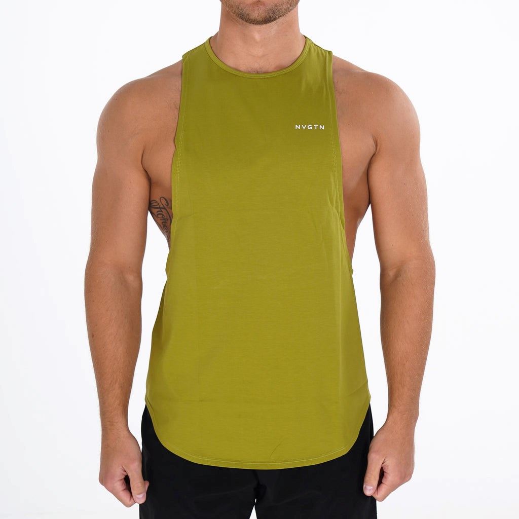 NVGTN Pulse Edge Tank Vert Olive  Debardeur Homme | DCY-0988262