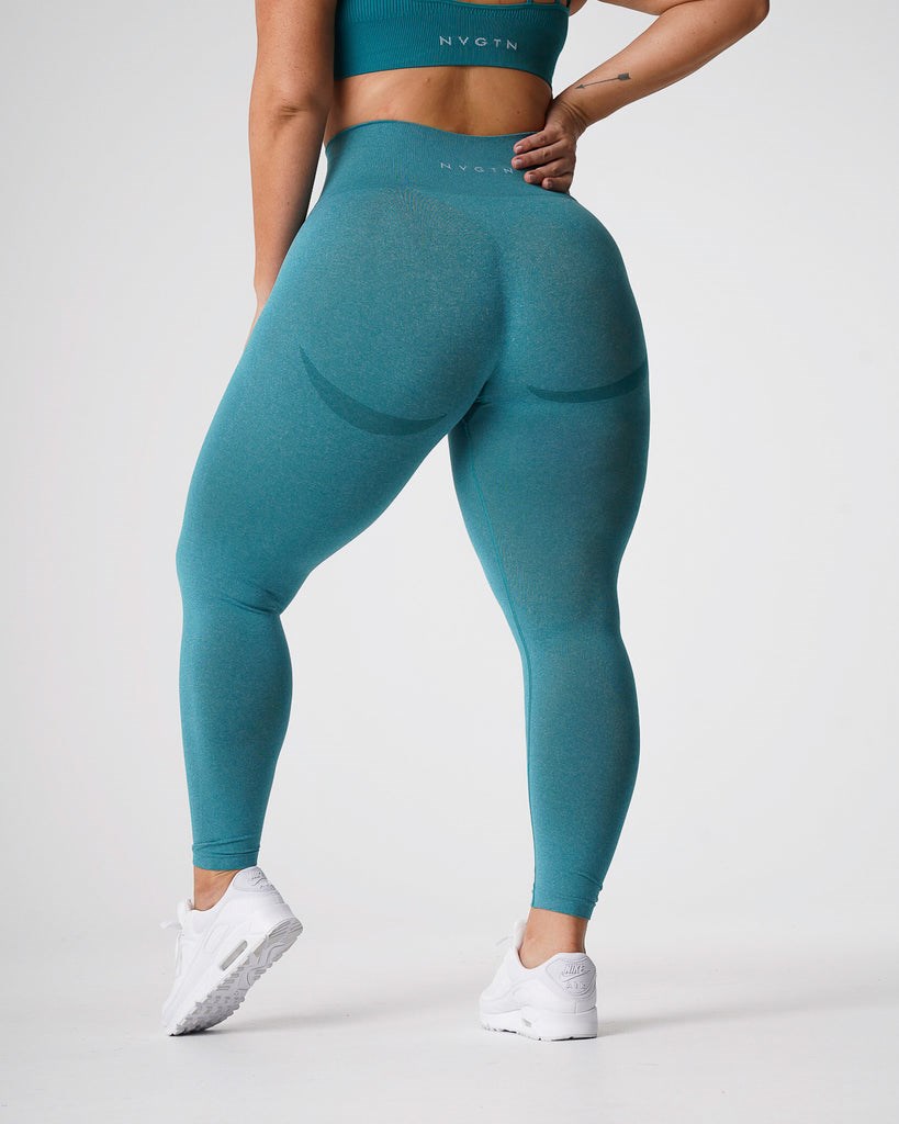 NVGTN Curve Seamless Leggings Teal  Leggings Femme | QGK-5103211