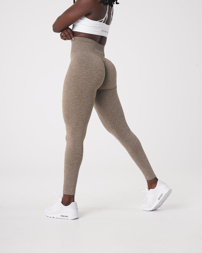 NVGTN Scrunch Seamless Leggings Mocha  Leggings Femme | FDH-8495900