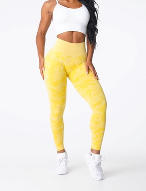 NVGTN Camo Seamless Leggings Jaune  Leggings Femme | UFS-2298161