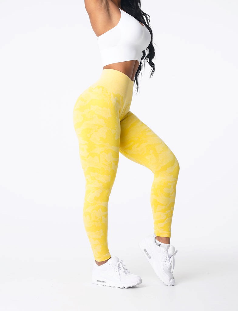 NVGTN Camo Seamless Leggings Jaune  Leggings Femme | UFS-2298161