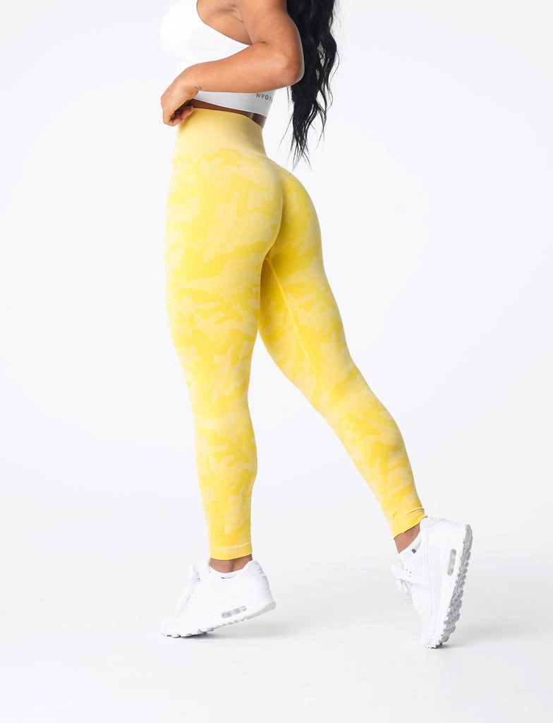 NVGTN Camo Seamless Leggings Jaune  Leggings Femme | UFS-2298161