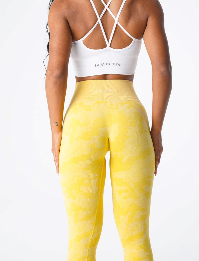 NVGTN Camo Seamless Leggings Jaune  Leggings Femme | UFS-2298161