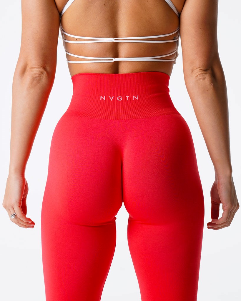 NVGTN Solid Seamless Leggings Scarlet  Leggings Femme | CRH-8002701