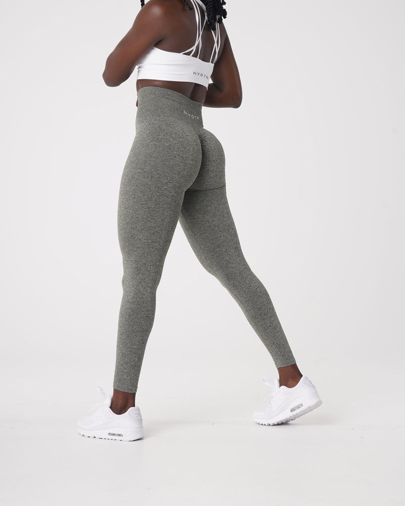 NVGTN Scrunch Seamless Leggings Kaki Vert  Leggings Femme | AOA-5166292