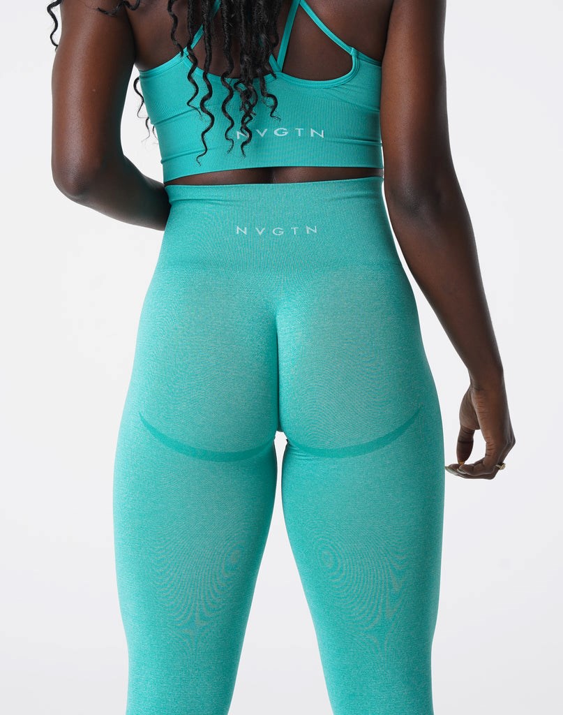 NVGTN Curve Seamless Leggings Turquoise  Leggings Femme | RZO-6334561