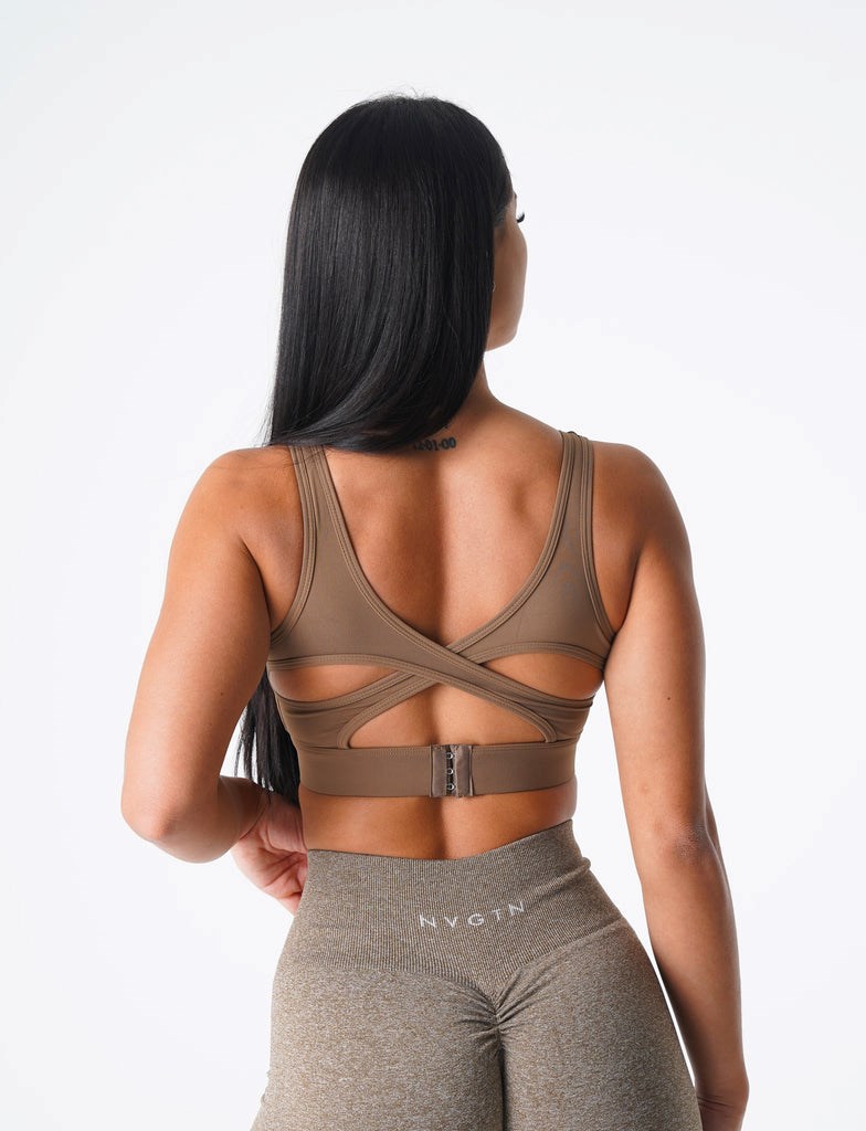 NVGTN Allure Bra Mocha  Soutien Gorge Sport Femme | ZPX-7686328