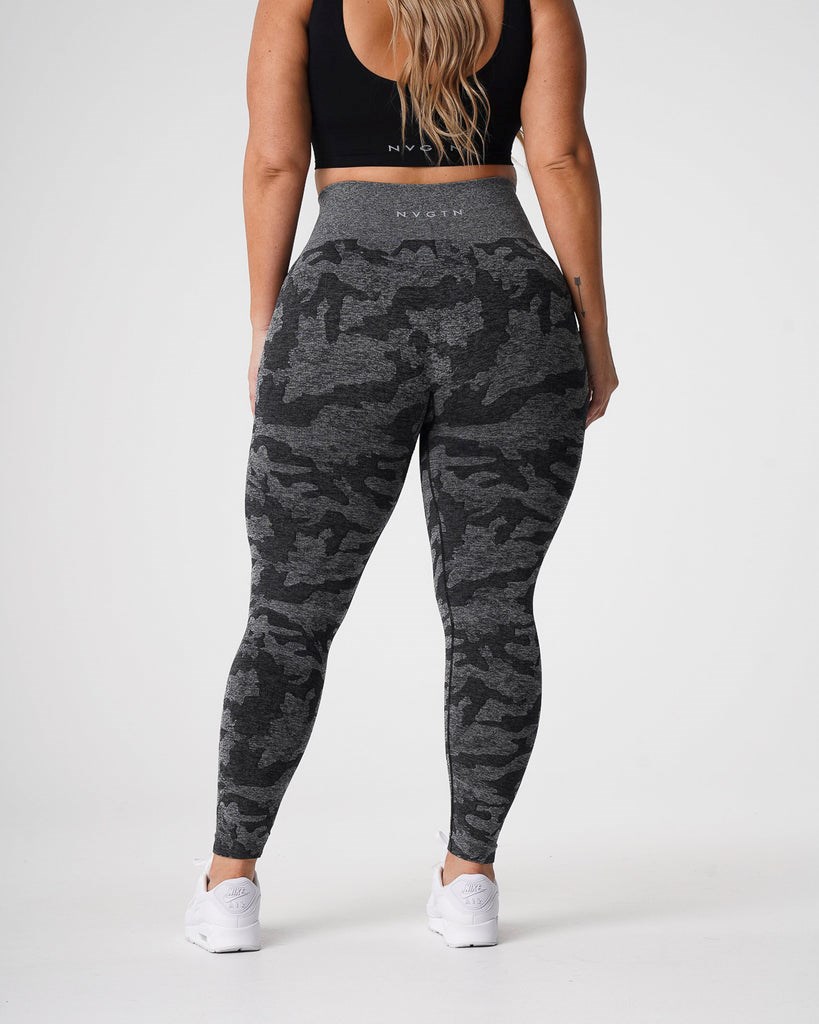 NVGTN Camo Seamless Leggings Noir  Leggings Femme | ZET-9247909