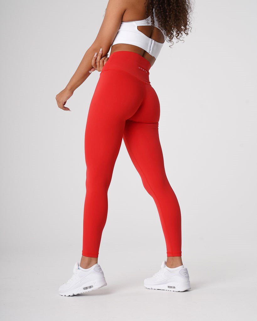 NVGTN Signature 2.0 Leggings Scarlet  Leggings Femme | FWL-7182871